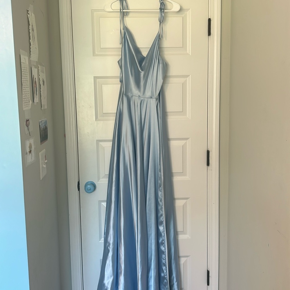 Blue Silk formal dress